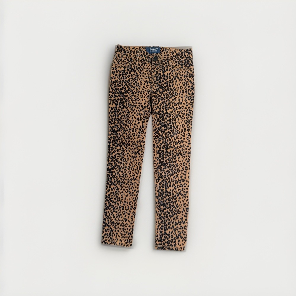 Old Navy Rockstar Jeggings,‎ cheetah leopard print, little kids 7 regular